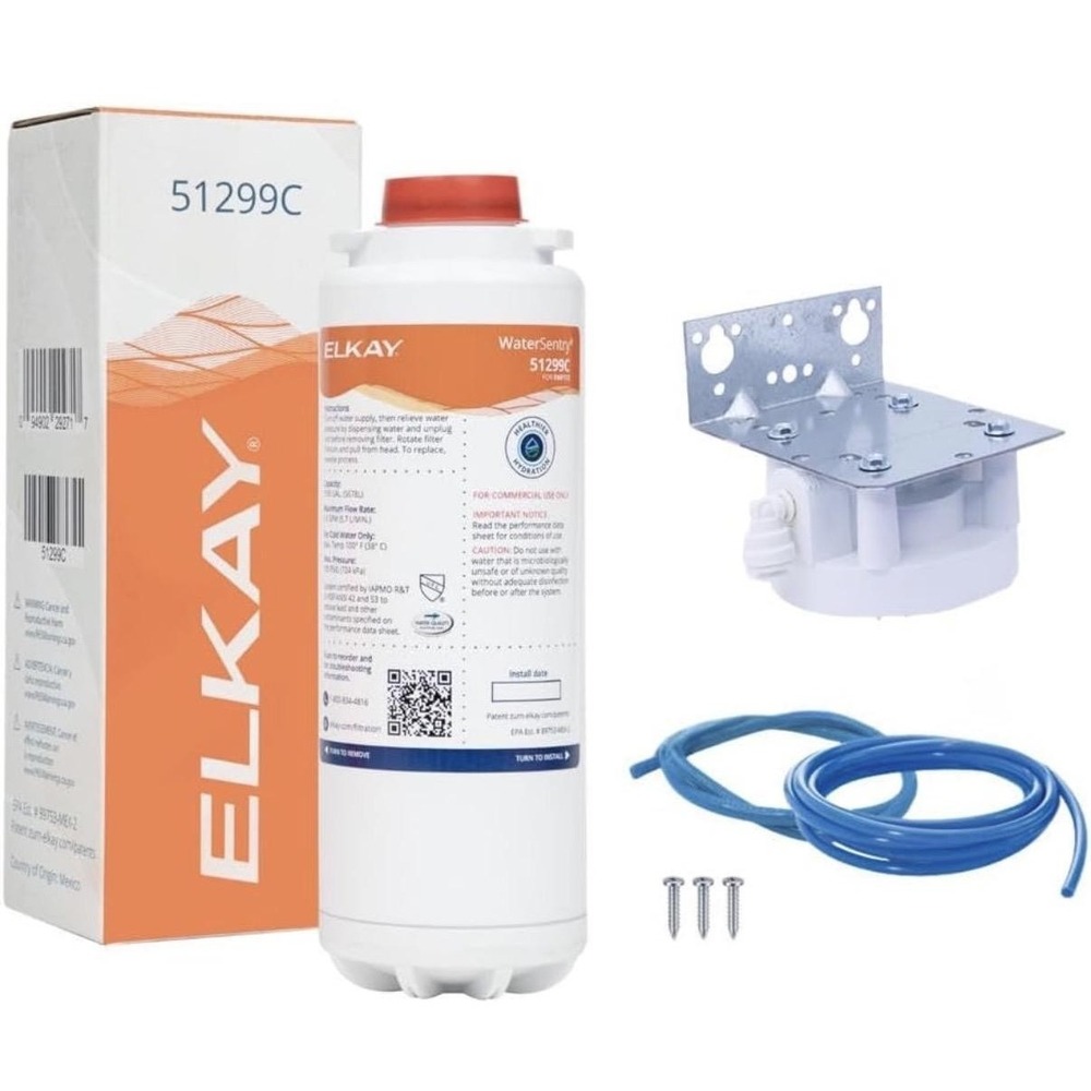 Elkay EWF172 WaterSentry VII Filter Kit 51299C Coolers Fountains Lead White